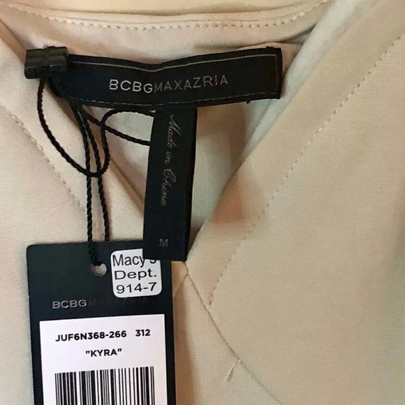 BCBG MAXAZRIA Floor Length "Oatmeal" Colored Dress Size M NWT - Picture 8 of 10
